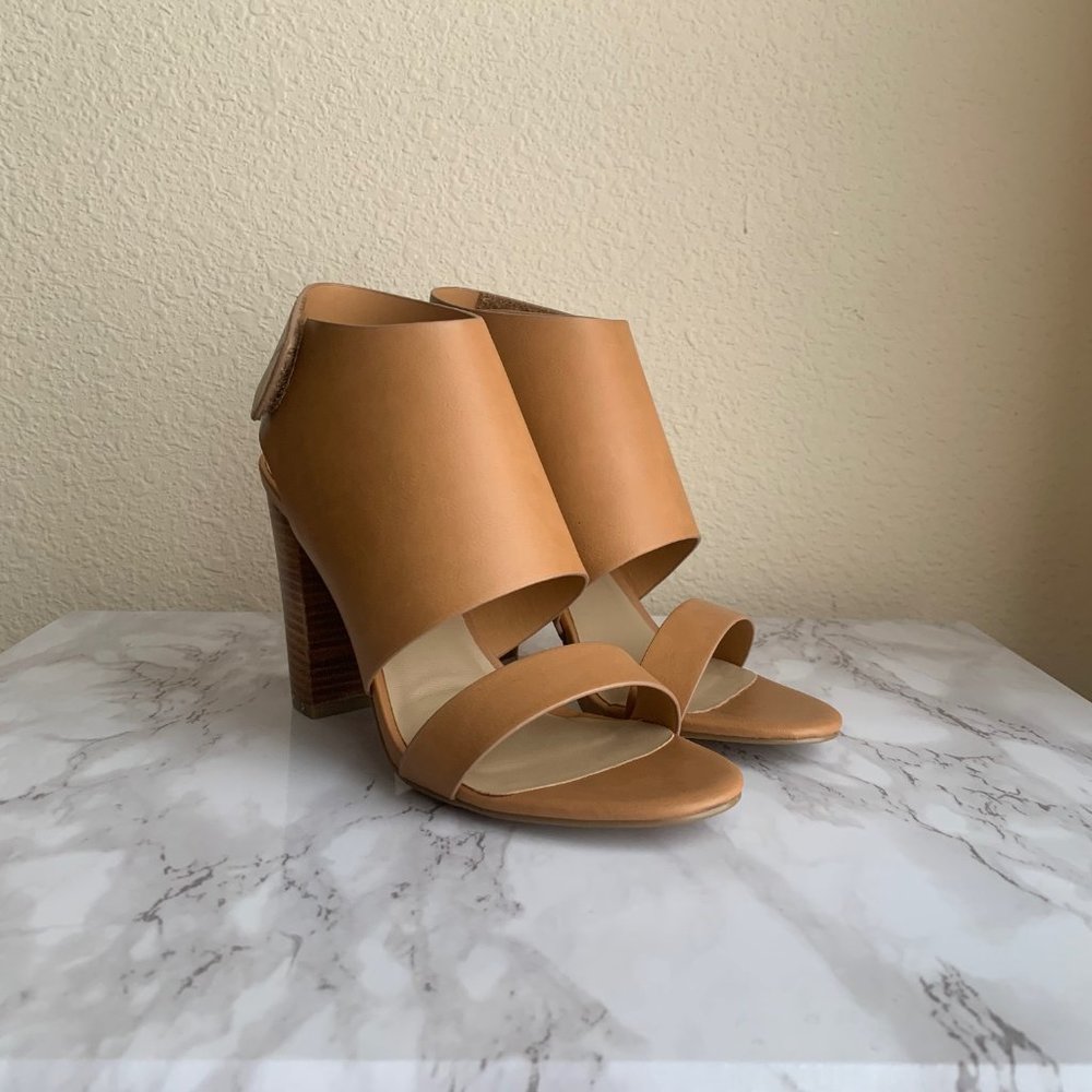 ALDO Mukai - Camel Vegan Leather Block Heel - Size 6